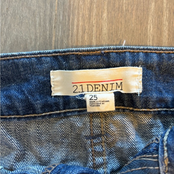 Distressed Denim Mini Skirt - Picture 2 of 2